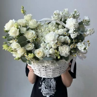 Fragrant flowers in a basket